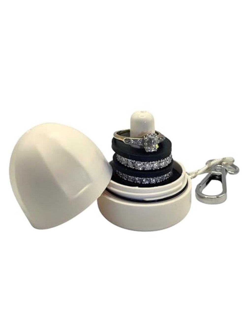 Waterproof Ring Holder Travel Jewelry Case Floating Ring Storage Box